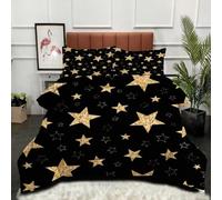 ZZXHG King Duvet Star Print, Feels Like Down, Luxurious Quilt, Soft and Comfy, Down Alternative Ultra-Soft Plush Breathable Duvet with 2 Pillowcases_7289a
