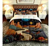 ZZXHG King Size Down Alternative Duvet Set Starry Sky for Boy-A365