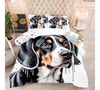 ZZXHG King Size Duvet All Season Lightweight | Raccoon Hound, Reversible Breathable Comforter with 2 Pillowcases (50x75cm), Machine Washable Microfiber Quilt for Large Bed, Home, Hotel