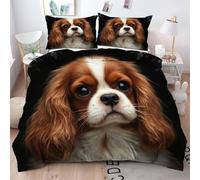 ZZXHG Super King Duvet Cover Set Brown Beagle, Reversible Superking Bedding Set with Zipper Closure + 2 Pillowcases 50x75cm, Soft Microfiber Quilt Covers for Home Decor - 260x220cm