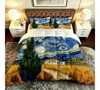ZZXHG Super King Duvet Set 260x220cm Starry Sky with 2 Pillowcases-A393