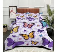 ZZXHG Super King Duvet Set Butterfly, All Seasons Combi Double Quilt for All Year Round Comfort, Quilt Lightweight and Warm All Season 260x220 cm_7590a