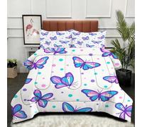 ZZXHG Super King Duvet Set Butterfly, All Seasons Combi Double Quilt for All Year Round Comfort, Quilt Lightweight and Warm All Season 260x220 cm_7566a