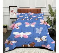 ZZXHG Super King Duvet Set Butterfly, All Seasons Combi Double Quilt for All Year Round Comfort, Quilt Lightweight and Warm All Season 260x220 cm_7410a