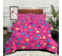 ZZXHG Super King Duvet Set Star Print, All Seasons Combi Double Quilt for All Year Round Comfort, Quilt Lightweight and Warm All Season 260x220 cm_7230a