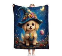 ZZXHG Weighted Blanket Throw for Adults White Cartoon Dog, Plush Flannel Blanket for Bed King Size, Soft Reversible Microfiber Fluffy Fleece Blankets Large for Couch Car Sofa, 220x240 cm