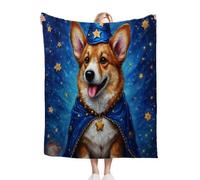 ZZXHG Weighted Blanket Throw for Adults Yellow Animal Dog, Plush Flannel Blanket for Bed King Size, Soft Reversible Microfiber Fluffy Fleece Blankets Large for Couch Car Sofa, 220x240 cm