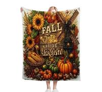 ZZXHG Weighted Blanket Throw for Adults Yellow Pumpkin Print, Plush Flannel Blanket for Bed King Size, Soft Reversible Microfiber Fluffy Fleece Blankets Large for Couch Car Sofa, 220x240 cm