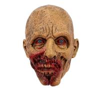 ZZXIAOJIE Scary Zombie Mask Creepy Realistic Human Face Mask Blue Eyes Latex Halloween Costume Cosplay Props for Adults