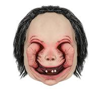 ZZXIAOJIE Scary Zombie Mask Realistic Horror Monster Human Mask with Hair for Adults Halloween Carnival Costume Cosplay Props