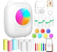 ZZXLOPEZ Mini Imprimante Photo Portable, Imprimante Thermique Instantanée sans Fil Bluetooth avec 14 Rouleaux de Papier, Imprimante Intelligente Bluetooth pour iOS & Android pour D'étiquettes, Images