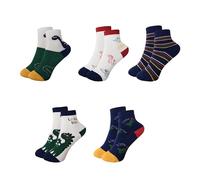Zzxlw Kids Winter Socks Boys Thermal Warm Thickened Terry Dinosaur Socks Soft & Cozy Crew Socks for Cold Weather Fun Animal Pattern 5 Pairs XL 9-12 Years