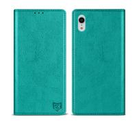 ZZXX for iPhone XR Wallet Case with [RFID Blocking] Card Slot Stand Strong Magnetic Leather Flip Fold Protective Phone Case for iPhone XR Case Wallet(Lake Blue-6.1 inch)