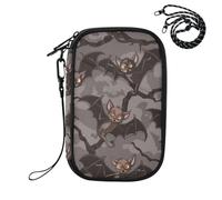 ZZXXB Bat on The Tree Passport Holder for Travel Essentials | Rfid Blocking Passport Cover Wallet for Women Men with Card Slots, ID Window, Zipper Pocket, Detachable Wrist Strap