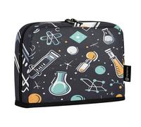 ZZXXB Chemical Formula Experiment Pencil Case Compartment Stand up Pen Pouch with Zipper for Boys Girls Students