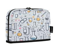 ZZXXB Chemical Formula Experiment Print Pencil Case Compartment Stand up Pen Pouch with Zipper for Boys Girls Students