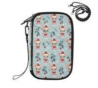 ZZXXB Chihuahua Spruce Branch Passport Holder for Travel Essentials | Rfid Blocking Passport Cover Wallet for Women Men with Card Slots, ID Window, Zipper Pocket, Detachable Wrist Strap