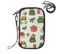 ZZXXB Frogs Spruce Branch Passport Holder for Travel Essentials | Rfid Blocking Passport Cover Wallet for Women Men with Card Slots, ID Window, Zipper Pocket, Detachable Wrist Strap