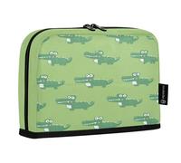 ZZXXB Lovely Crocodiles Pencil Case Compartment Stand up Pen Pouch with Zipper for Boys Girls Students