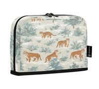 ZZXXB Tiger Pine Trees Snow Pencil Case Compartment Stand up Pen Pouch with Zipper for Boys Girls Students