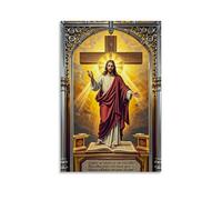 ZZXZHTHB Christian Poster of Resurrection with Cross And Dove in Temple Wall Art Mural Modern Decoration Hanging Art Poster 08x12inch(20x30cm)
