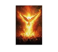 ZZXZHTHB Christian Posters Pentecost - The Fire of The Holy Spirit (Acts 23-4) Wall Art Mural Modern Decoration Hanging Art Poster 16x24inch(40x60cm)