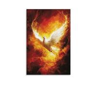 ZZXZHTHB Christian Posters Pentecost - The Fire of The Holy Spirit Wall Art Mural Modern Decoration Hanging Art Poster 08x12inch(20x30cm)