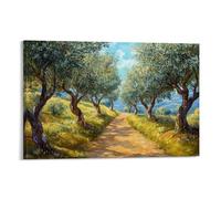ZZXZHTHB Landscape - Enchanted Pathway through An Italian Olive Grove Wall Art Mural Modern Decoration Hanging Art Poster 16x24inch(40x60cm)