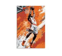 ZZXZHTHB Sports Posters LeBron James Dunking Through The Paint - Basketball Power Unleashed Wall Art Mural Modern Decoration Hanging Art Poster 12x18inch(30x45cm)