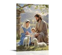 ZZXZHTHB The Holy Family with A Lamb, Symbolic Innocence, Pastoral Setting Wall Art Mural Modern Decoration Hanging Art Poster 08x12inch(20x30cm)