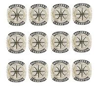ZZXZJW Pack of 12 Basketball Championship Ring Trophy Award Gift Tournament Championship Ring Winner Tournament Team from Size 8 to 11 (Gold, Size 10)