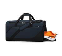 ZZY 52L Mens Sports Gym Bag with Shoe Compartment-24 inch Large Holdall Travel Duffle Bag for Overnight, Fitness - Navy Blue