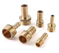 ZZYAO Brass Pipe Fitting 4mm 6mm 8mm 10mm 12mm Hose Barb Tail 1/8" 1/4" 1/2" 3/8" BSP Male Connector Joint Copper Coupler Adapter,117