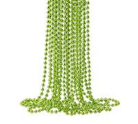 ZZYFGH 12 Pcs Light Green Beads Necklace, St. Patricks Day Bead Necklace, 33'' 7mm Mardi Gras Beads Necklaces Light Green Bead Necklaces for Mardi Gras St. Patricks Day Christmas Festive Events