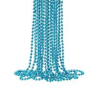ZZYFGH 12 Pcs Teal Bead Necklaces, 33" 7mm Teal Mardi Beaded Necklaces Mardi Gras Beads School Spirit Day Necklace for Mardi Gras Party Christmas Festive Events, Party Favors Wedding Birthday Gender