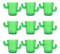 ZZYFGH Plastic Cactus Shot Glasses(Set of 12), 2 Oz Green Cute Cactus Tequila Glasses for Western, Bachelorette, Cinco de Mayo, Tequila, Fiesta Themed Party Supplies