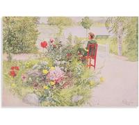 ZZYGGN GMGSW Carl Larsson Summer in Sundborn Prints Carl Larsson Poster Life scenes Wall Art Canvas Painting Retro Picture for Wall Decor 50x75cm Frameless