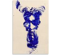 ZZYGGN GMGSW Famous Yves Klein Blue Poster Abstract Wall Art Yves Klein Canvas Prints Aesthetic Painting for Office Wall Decor Picture 50x75cmx1 Frameless