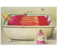 ZZYGGN GMGSW Fernando Botero Prints Modern Wall Art Fernando Botero Poster《Vatican Bathrooms》Canvas Painting for Bedroom Wall Picture Decor 40x65cmx1 Frameless