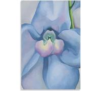 ZZYGGN GMGSW Georgia O'Keeffe Poster and Prints Georgia O'Keeffe Blue Flower Wall Art Floral Modern Painting Canvas for Home Decor 40x65cmx1 No Frame