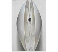 ZZYGGN GMGSW Georgia O'Keeffe Poster and Prints Georgia O'Keeffe Open Clam Shell Wall Art Floral Modern Painting Canvas for Home Decor 40x65cm No Frame