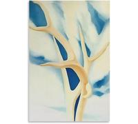 ZZYGGN GMGSW Georgia O'Keeffe Poster and Prints Georgia O'Keeffe Saddle Roan Horns Wall Art Floral Modern Painting Canvas for Home Decor 40x65cm No Frame