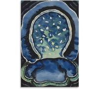 ZZYGGN GMGSW Georgia O'Keeffe Poster《Navy Blue and Green》Canvas Wall Art Georgia O'Keeffe Prints Georgia O'Keeffe Painting for Home Decor 40x55cm Unframed