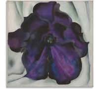 ZZYGGN GMGSW Georgia O'Keeffe《Purple Petunia》Wall Art Georgia O'Keeffe Poster Floral Modern Prints Retro Painting Canvas for Home Decor 50x50cm No Frame