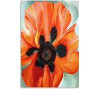 ZZYGGN GMGSW Georgia O'Keeffe《Red Poppies 》Wall Art Georgia O'Keeffe Poster Floral Modern Prints Retro Painting Canvas for Home Decor 40x65cmx1 No Frame