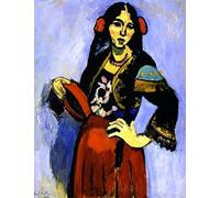 ZZYGGN GMGSW Henri Matisse Poster and Prints《Spanish Girl with Tambourine》Wall Art Henri Matisse Canvas Prints for Office Decor Painting 40x55cmx1 Frameless