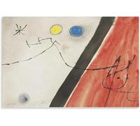 ZZYGGN GMGSW Joan Miro Poster《Birds, Stars, Constellations》Wall Art Abstract Joan Miro Prints Aesthetic Canvas Painting for Home Decor Picture 70x50cm Frameless