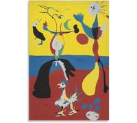 ZZYGGN GMGSW Joan Miro Poster《 The Farmer And His Wife》Wall Art Surrealism Joan Miro Prints Vintage Canvas Painting for Home Decor Picture 70x50cm Frameless