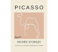 ZZYGGN GMGSW Pablo Picasso Canvas Painting Camel Wall Art Pablo Picasso Animal Poster and Prints Minimalist Line Picture for Home Wall Decor 50x75cm Frameless
