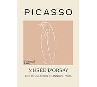 ZZYGGN GMGSW Pablo Picasso Canvas Painting penguin Wall Art Pablo Picasso Animal Poster and Prints Minimalist Line Picture for Home Wall Decor 50x75cm Frameless